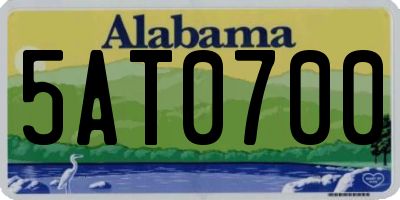 AL license plate 5AT0700