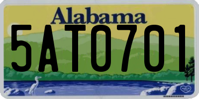 AL license plate 5AT0701
