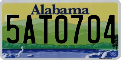 AL license plate 5AT0704