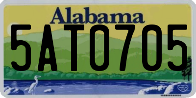 AL license plate 5AT0705