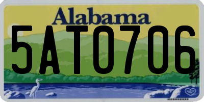 AL license plate 5AT0706