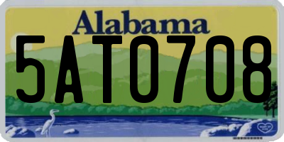 AL license plate 5AT0708