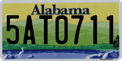 AL license plate 5AT0711