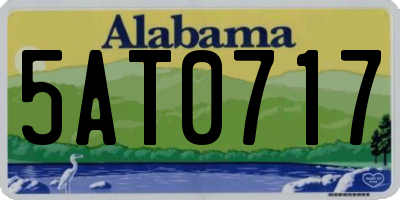 AL license plate 5AT0717
