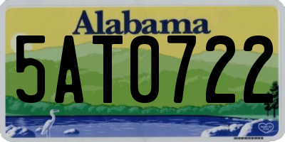 AL license plate 5AT0722