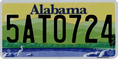 AL license plate 5AT0724