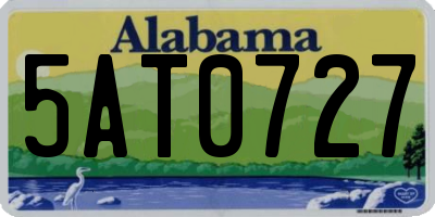 AL license plate 5AT0727