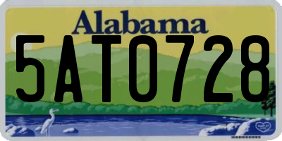 AL license plate 5AT0728