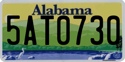 AL license plate 5AT0730