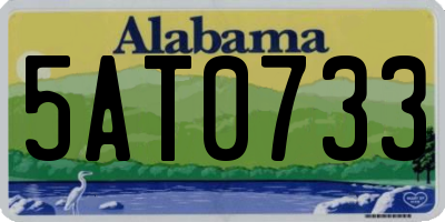 AL license plate 5AT0733