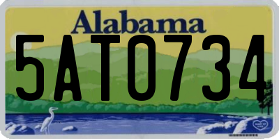 AL license plate 5AT0734