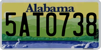 AL license plate 5AT0738