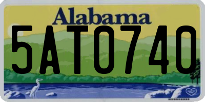 AL license plate 5AT0740