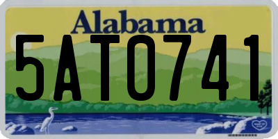 AL license plate 5AT0741