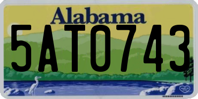 AL license plate 5AT0743