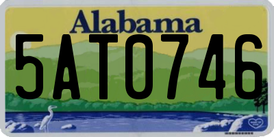 AL license plate 5AT0746