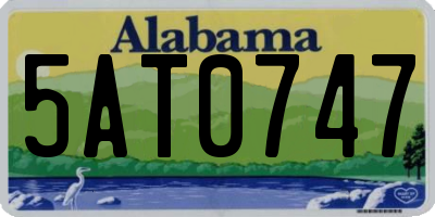 AL license plate 5AT0747