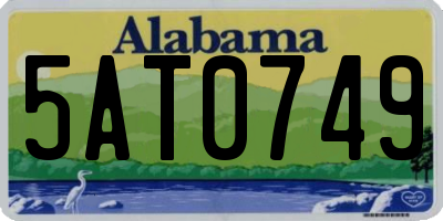 AL license plate 5AT0749