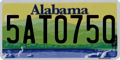 AL license plate 5AT0750