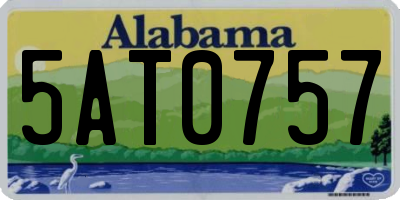 AL license plate 5AT0757