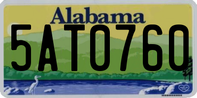 AL license plate 5AT0760
