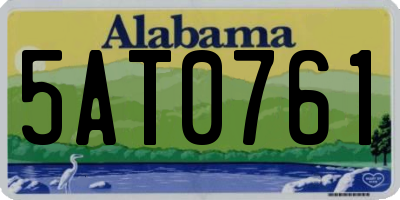AL license plate 5AT0761