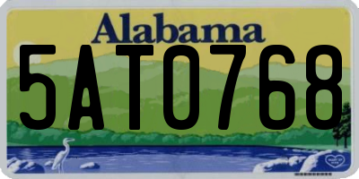 AL license plate 5AT0768