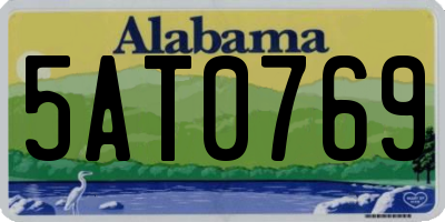 AL license plate 5AT0769
