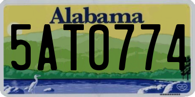 AL license plate 5AT0774