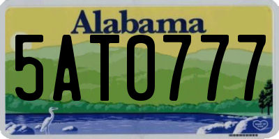 AL license plate 5AT0777