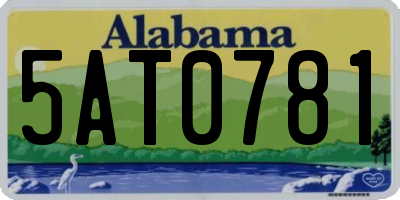 AL license plate 5AT0781