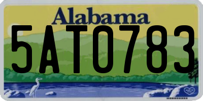 AL license plate 5AT0783