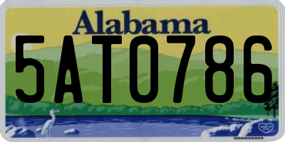 AL license plate 5AT0786