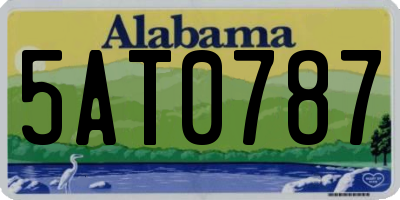 AL license plate 5AT0787