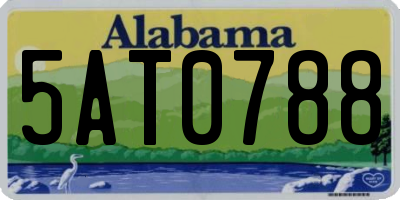 AL license plate 5AT0788