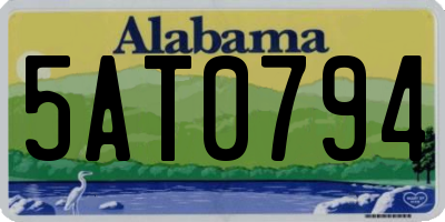 AL license plate 5AT0794
