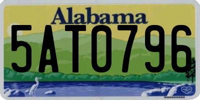 AL license plate 5AT0796