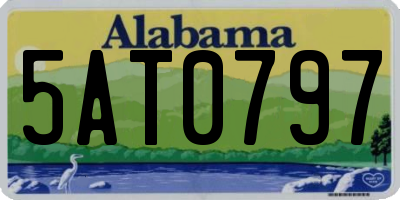 AL license plate 5AT0797