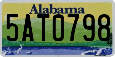 AL license plate 5AT0798
