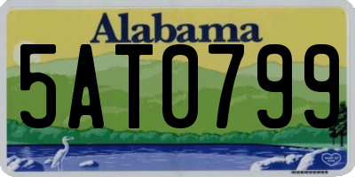 AL license plate 5AT0799