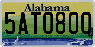 AL license plate 5AT0800