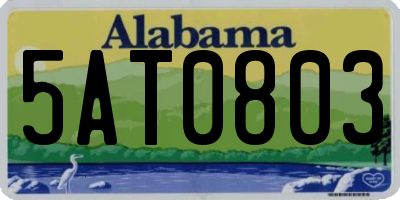 AL license plate 5AT0803