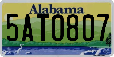 AL license plate 5AT0807