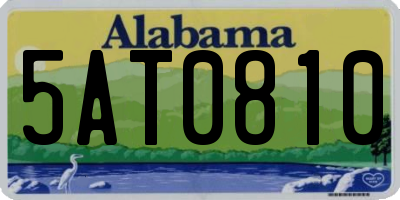 AL license plate 5AT0810