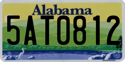 AL license plate 5AT0812