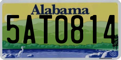 AL license plate 5AT0814