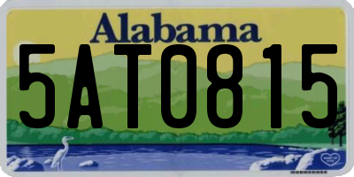 AL license plate 5AT0815