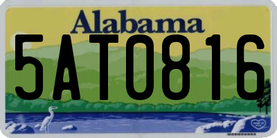 AL license plate 5AT0816