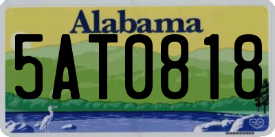 AL license plate 5AT0818