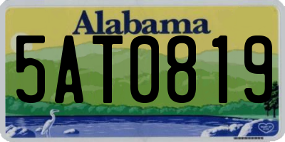AL license plate 5AT0819